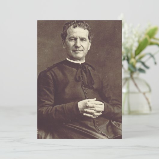 Saint John Bosco Priest en confessor Bedankkaart (Staand voorkant)