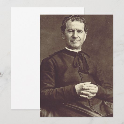 Saint John Bosco Priest en confessor Bedankkaart (Voorkant / Achterkant)