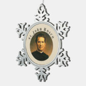 Saint John Bosco Tin Sneeuwvlok Ornament (Rechts)