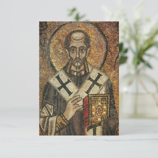Saint John Chrysostom aartsbisschop van Constantin Bedankkaart (Staand voorkant)