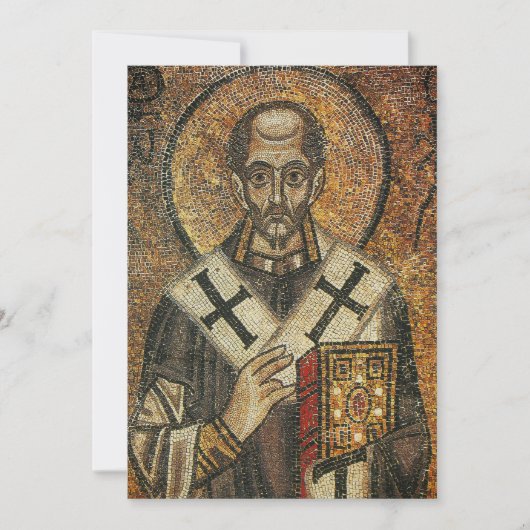 Saint John Chrysostom aartsbisschop van Constantin Feestdagenkaart (Voorkant)