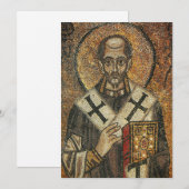 Saint John Chrysostom aartsbisschop van Constantin Feestdagenkaart (Voorkant / Achterkant)