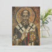 Saint John Chrysostom aartsbisschop van Constantin Feestdagenkaart (Staand voorkant)
