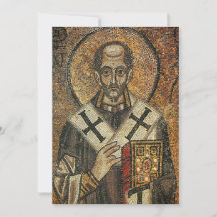 Saint John Chrysostom aartsbisschop van Constantin Feestdagenkaart