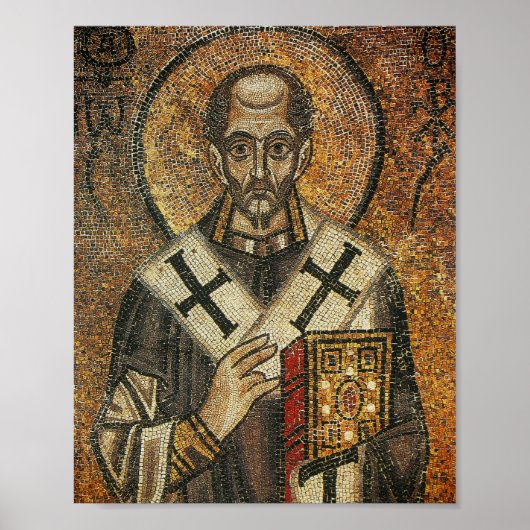 Saint John Chrysostom aartsbisschop van Constantin Poster (Voorkant)