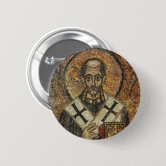 Saint John Chrysostom aartsbisschop van Constantin Ronde Button 5,7 Cm (Voorkant /achterkant)