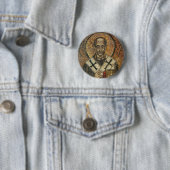 Saint John Chrysostom aartsbisschop van Constantin Ronde Button 5,7 Cm (In situ)