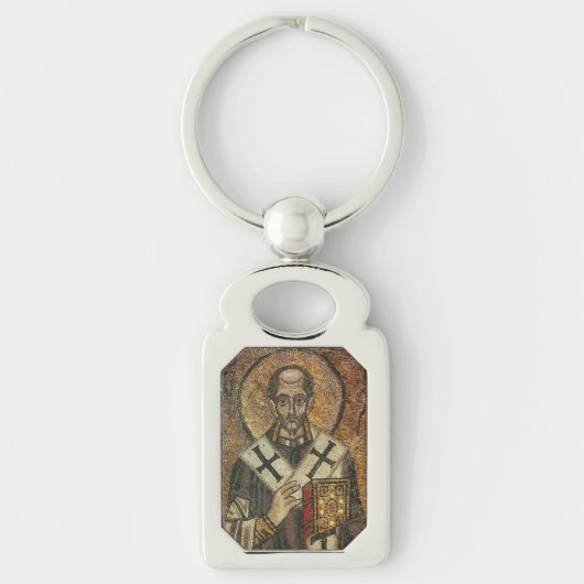 Saint John Chrysostom aartsbisschop van Constantin Sleutelhanger (Voorkant)
