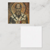 Saint John Chrysostom aartsbisschop van Constantin Vierkante Visitekaartje (Voorkant / Achterkant)