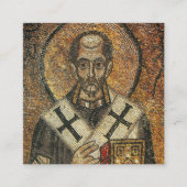Saint John Chrysostom aartsbisschop van Constantin Vierkante Visitekaartje (Voorkant)