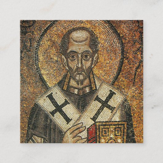 Saint John Chrysostom aartsbisschop van Constantin Vierkante Visitekaartje (Voorkant)
