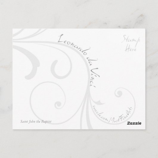 Saint John de Baptist Briefkaart (Achterkant)