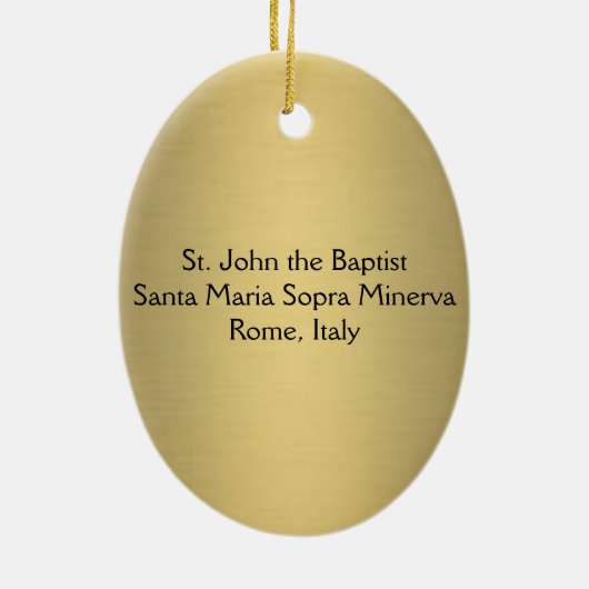 Saint John de Baptist Keramisch Ornament (Achterkant)