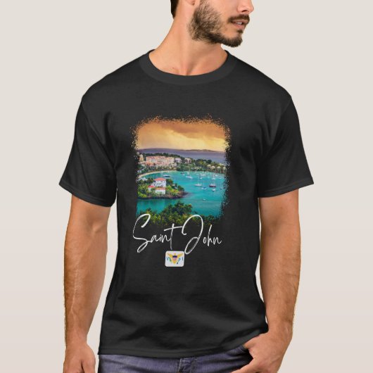 Saint John Island Sunset T-shirt (Voorkant)