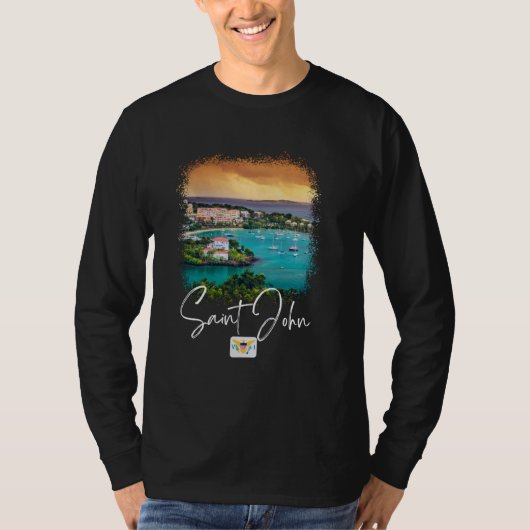Saint John Island Sunset T-shirt (Voorkant)