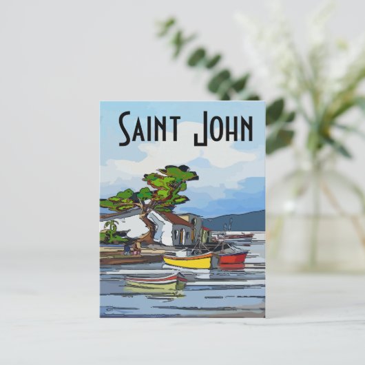 Saint John Island, tekst bewerken Briefkaart (Staand voorkant)