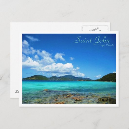 Saint-John-Maagdeneilanden Briefkaart (Voorkant / Achterkant)
