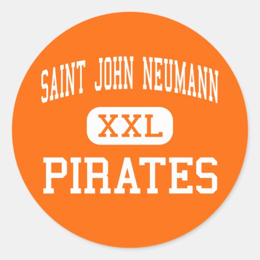 Saint John Neumann - Piraten - High - Philadelphia Ronde Sticker (Voorkant)