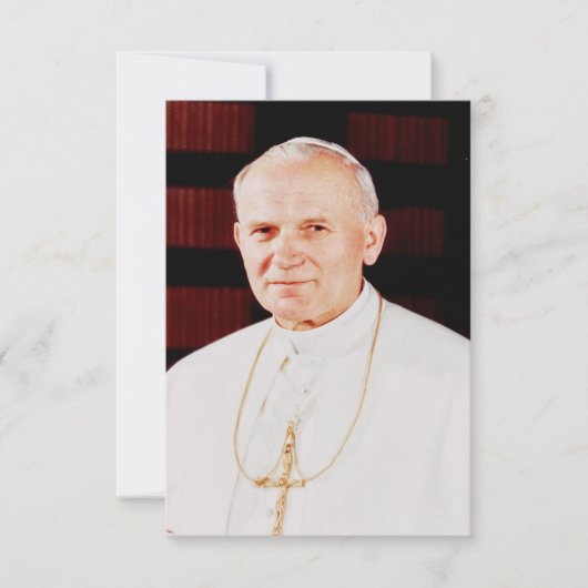 Saint John Paul II Holy Card Bedankkaart (Voorkant)