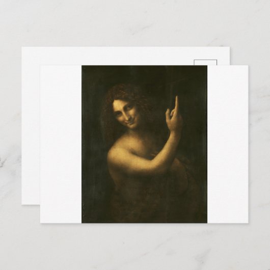 Saint John the Baptist by Leonardo da Vinci Briefkaart (Voorkant / Achterkant)