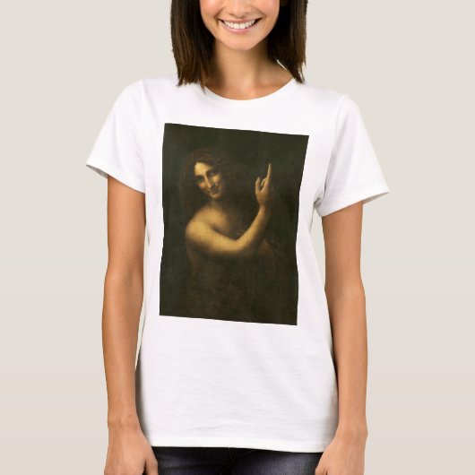 Saint John the Baptist by Leonardo da Vinci T-shirt (Voorkant)