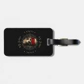 Saint John USVI Pirate Skull Bagagelabel (Achterkant horizontaal)