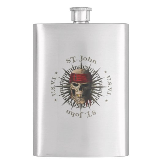 Saint John USVI Pirate Skull Flacon (Voorkant)