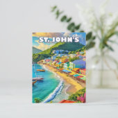 Saint John's, a sparkling jewel of the Caribbean Briefkaart (Staand voorkant)