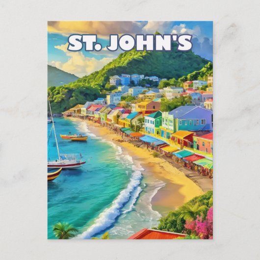 Saint John's, a sparkling jewel of the Caribbean Briefkaart (Voorkant)
