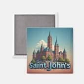Saint John's Antigua Reis Souvenir 🗺️ Magneet (Voorkant / Achterkant)