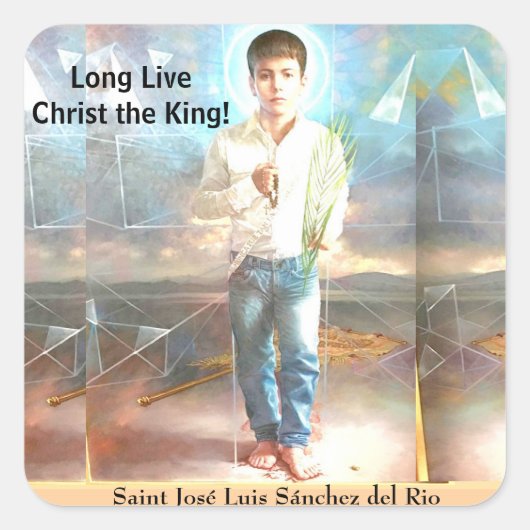 Saint José Luis Sánchez del Rio Vierkante Sticker (Voorkant)