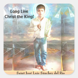 Saint José Luis Sánchez del Rio Vierkante Sticker