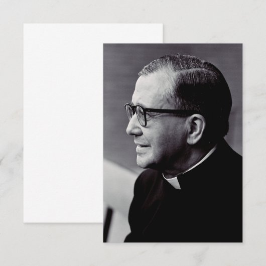 Saint Josemaria Escriva Bedankkaart (Voorkant / Achterkant)