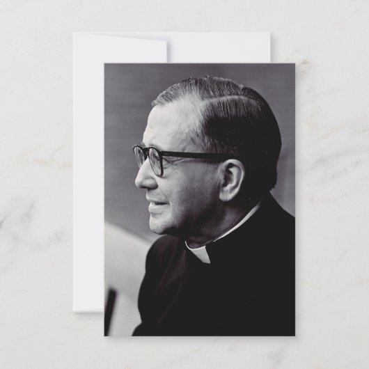 Saint Josemaria Escriva Premium Holy Card Bedankkaart (Voorkant)