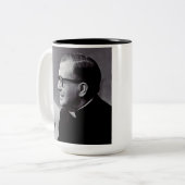 Saint Josemaria Escriva Tweekleurige Koffiemok (Voorkant links)