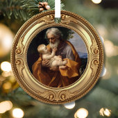 Saint Joseph and Infant Jesus Advent Jesse Tree Metalen Ornament