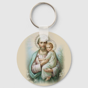 Saint Joseph Baby Jesus Traditional Lily Sleutelhanger