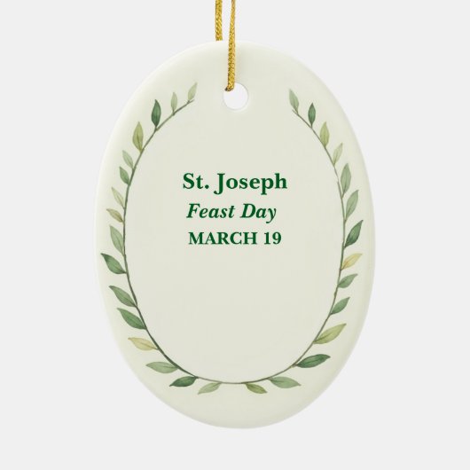 Saint Joseph Catholic Devotional Keramisch Ornament (Achterkant)