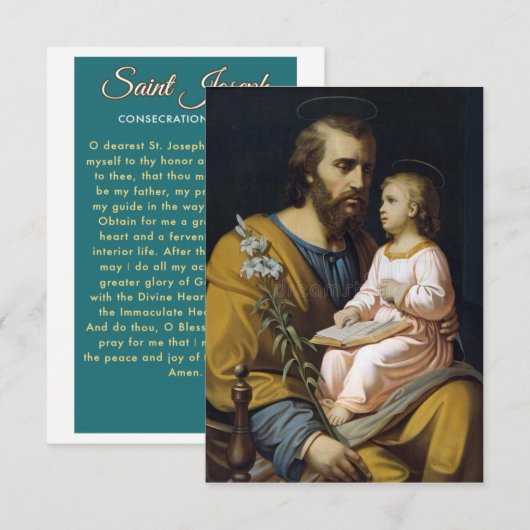 Saint Joseph Consecration Kaart (Voorkant / Achterkant)