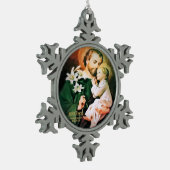 Saint Joseph, Guardian of Jesus Tin Sneeuwvlok Ornament (Links)