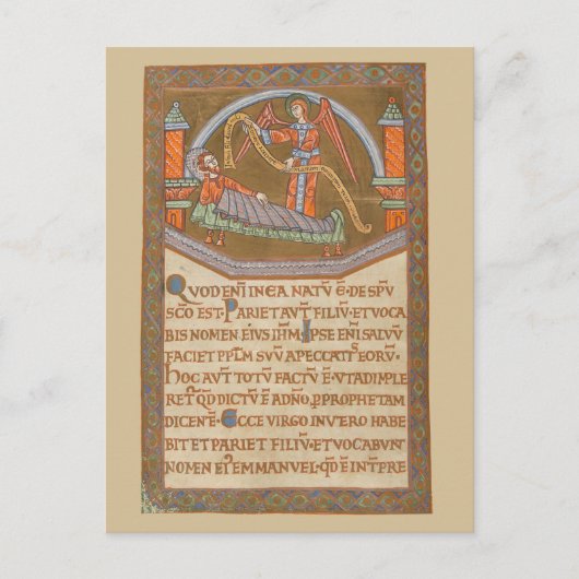 Saint Joseph Kerst Middeleeuws manuscript Briefkaart (Voorkant)