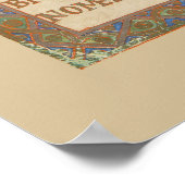 Saint Joseph Kerst Middeleeuws manuscript Poster (Hoek)