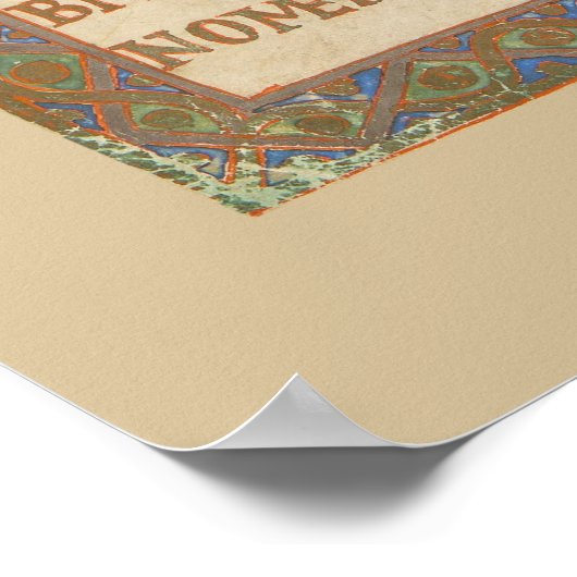 Saint Joseph Kerst Middeleeuws manuscript Poster (Hoek)