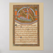 Saint Joseph Kerst Middeleeuws manuscript Poster (Voorkant)