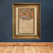 Saint Joseph Kerst Middeleeuws manuscript Poster