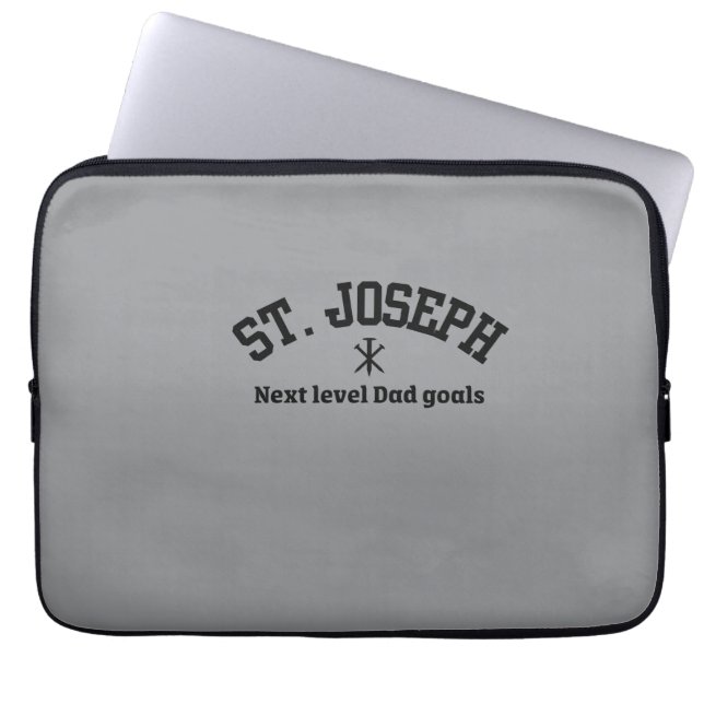 Saint Joseph Next Level Dad doelen Collegiate Laptop Sleeve (Voorkant)