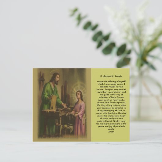Saint Joseph Prayer Briefkaart (Staand voorkant)