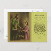 Saint Joseph Prayer Briefkaart (Voorkant / Achterkant)