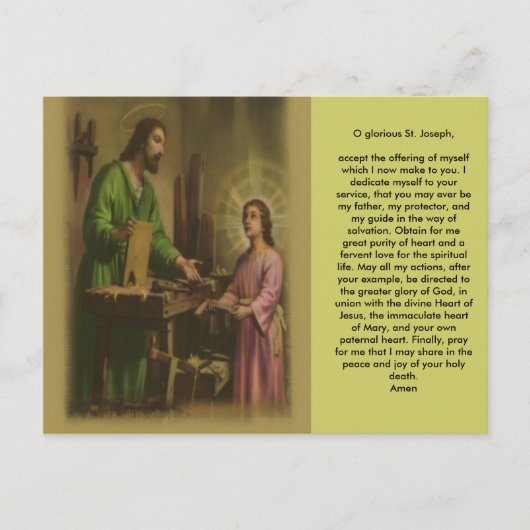 Saint Joseph Prayer Briefkaart (Voorkant)