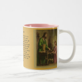 Saint Joseph Prayer Tweekleurige Koffiemok